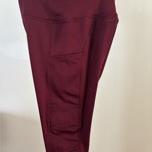 Pink Victoria’s Secret Burgundy Leggings with Pocket